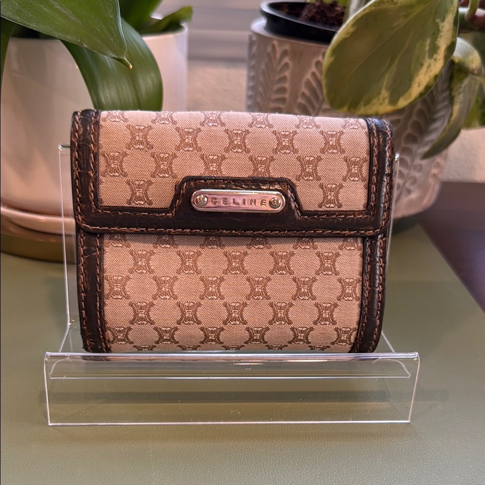 Celine Beige and Brown Wallet